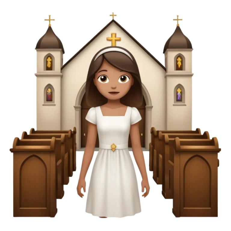 girl go to the church sticker