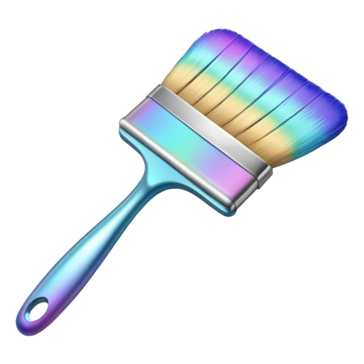 Iridescent brush sticker