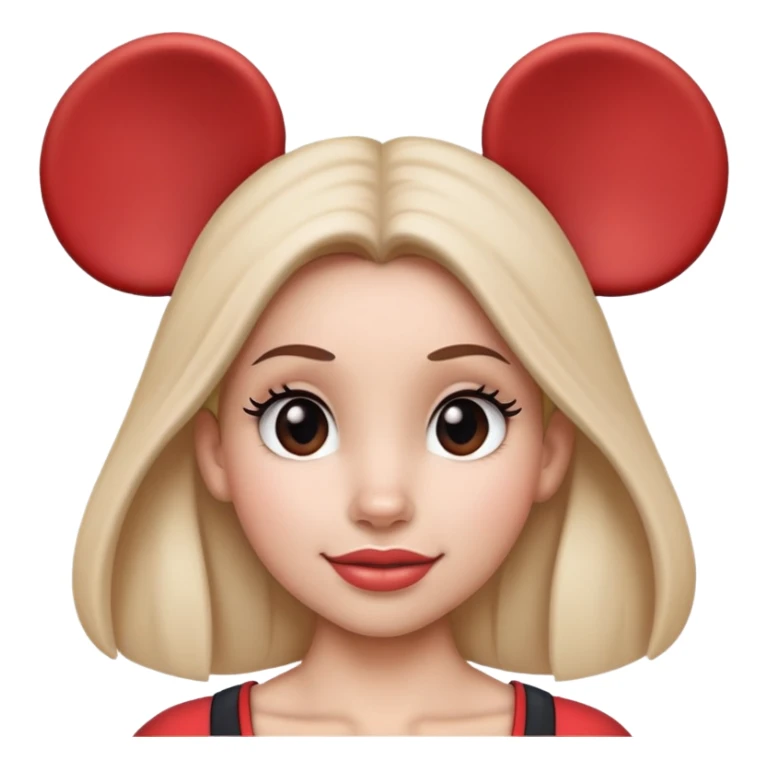 Woman wearing Mickey Mouse ears from Disneyland sticker