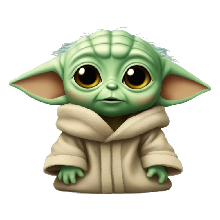 Baby Yoda quizzical  sticker