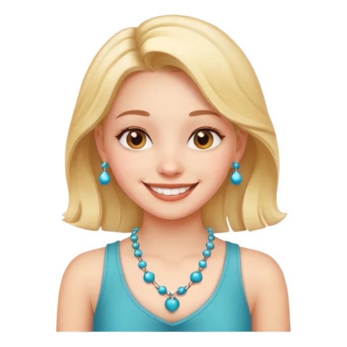 girl with a molecule necklace sticker