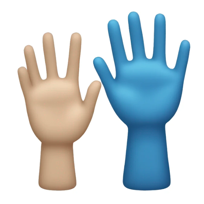 Mostrar con la mano el número 3 sticker