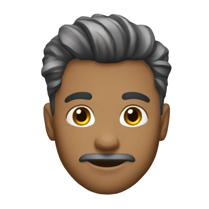 Chico con franela gris. Cabello corto negro sticker