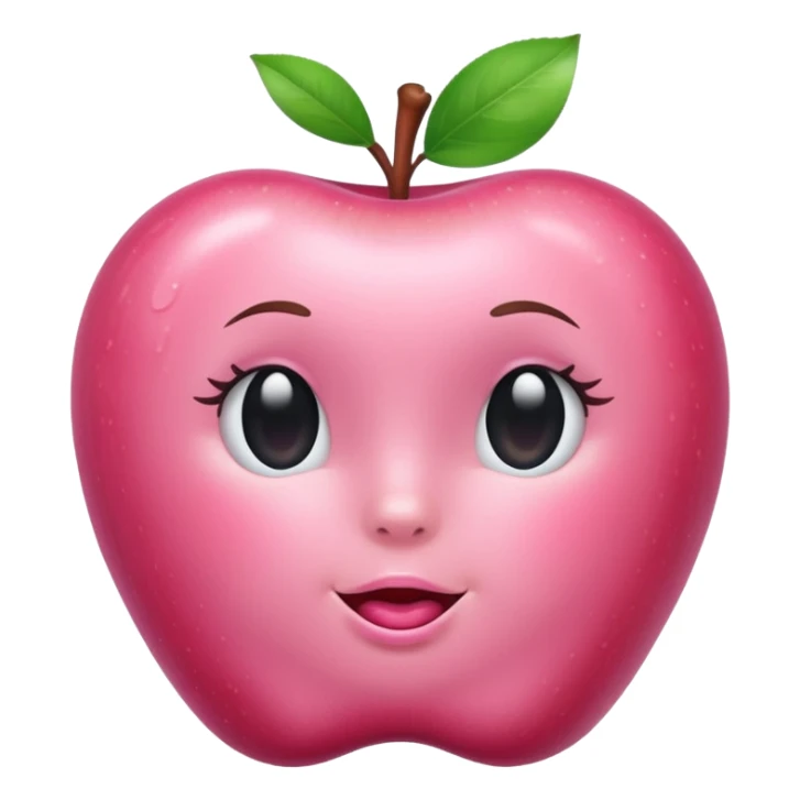 make apple-style emojis, make them pink, coquettish, aesthetic, cute, feminine sticker