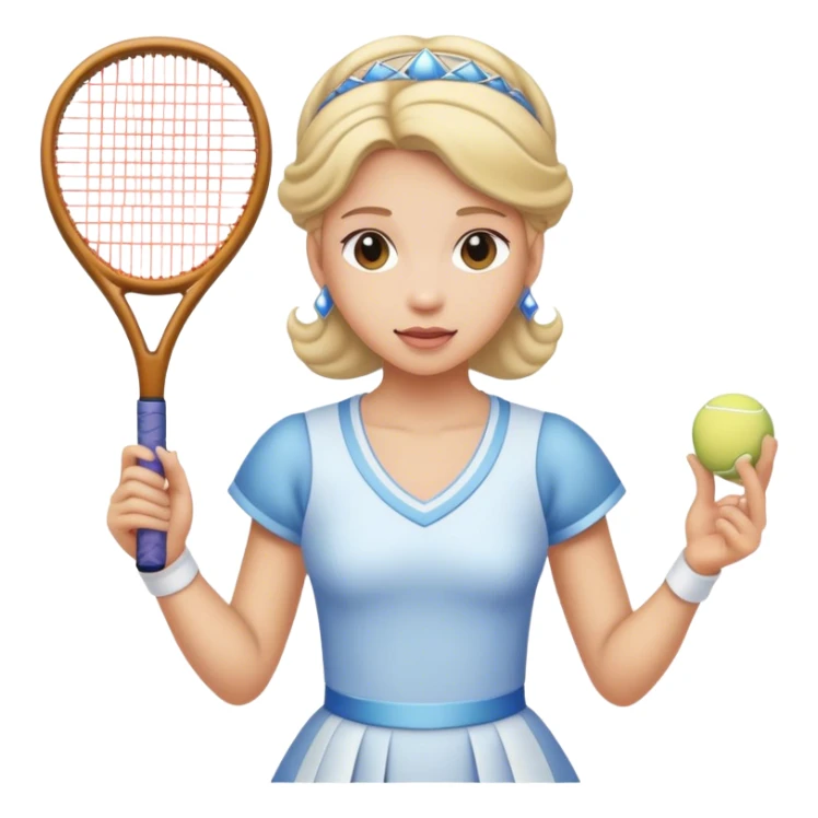 Princesse avec une raquette de tennis  sticker