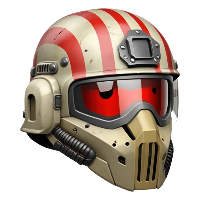 helmet with red stripes inspired by Killa from Escape from Tarkov sticker