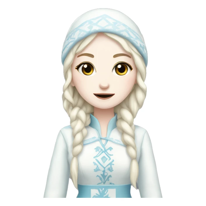 pale skin Snow Maiden full body sticker