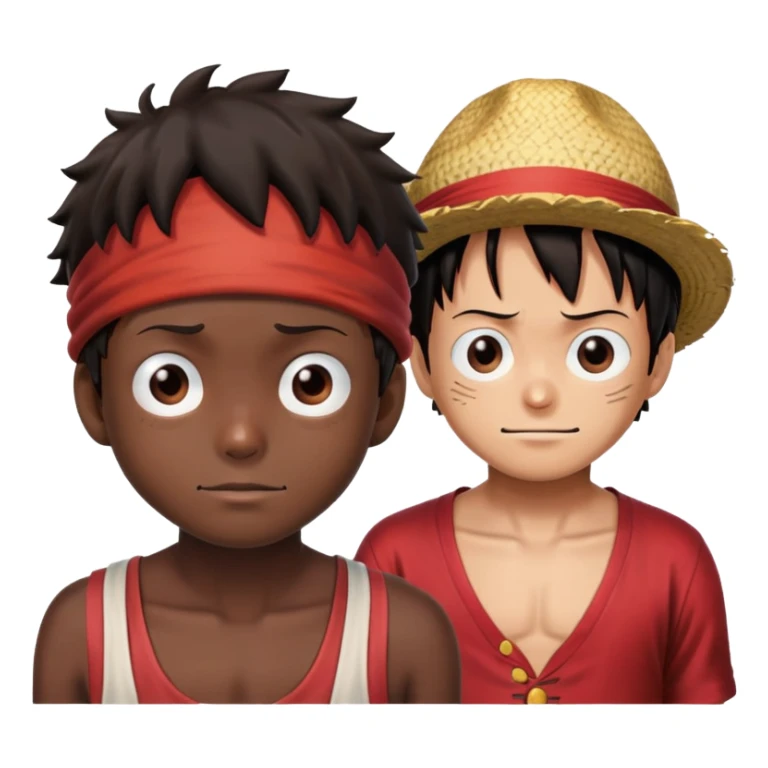 Luffy africain vs Luffy français  sticker