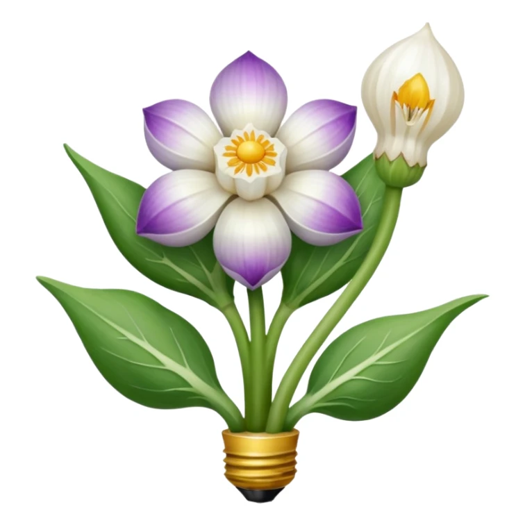 Flower, gem and garlic emoji sticker