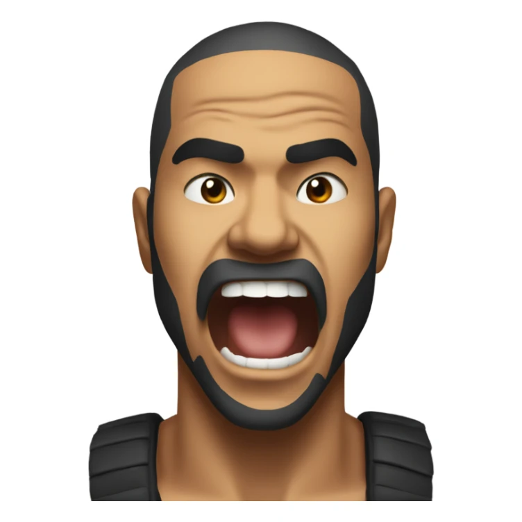 The online streamer “Ninja” with a low taper fade doing a yelling face sticker