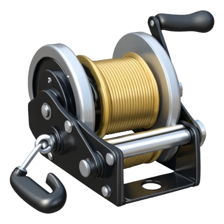 a black and silver Antal 48 2-Speed Self-Tailing Aluminium Winch sticker