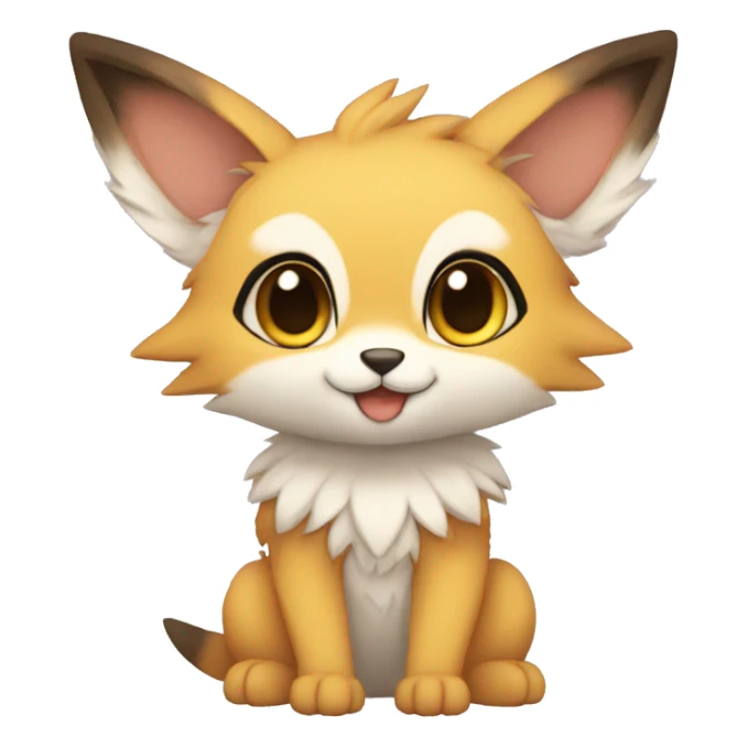 Anthro Chibi-style-Fur-Sona-Fakémon Full Body sticker