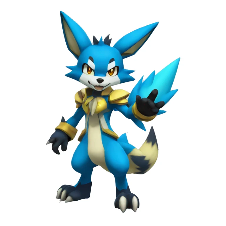 Lucario-Zeraora full body sticker