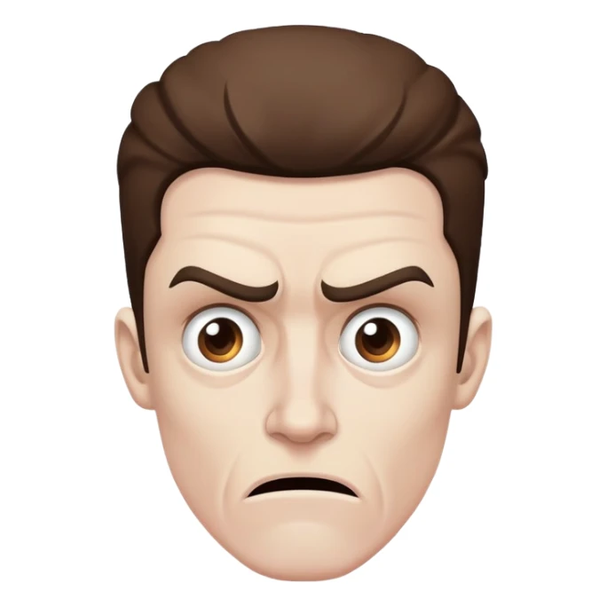 anxious and fearful face representing public reaction to John Brown's raid sticker