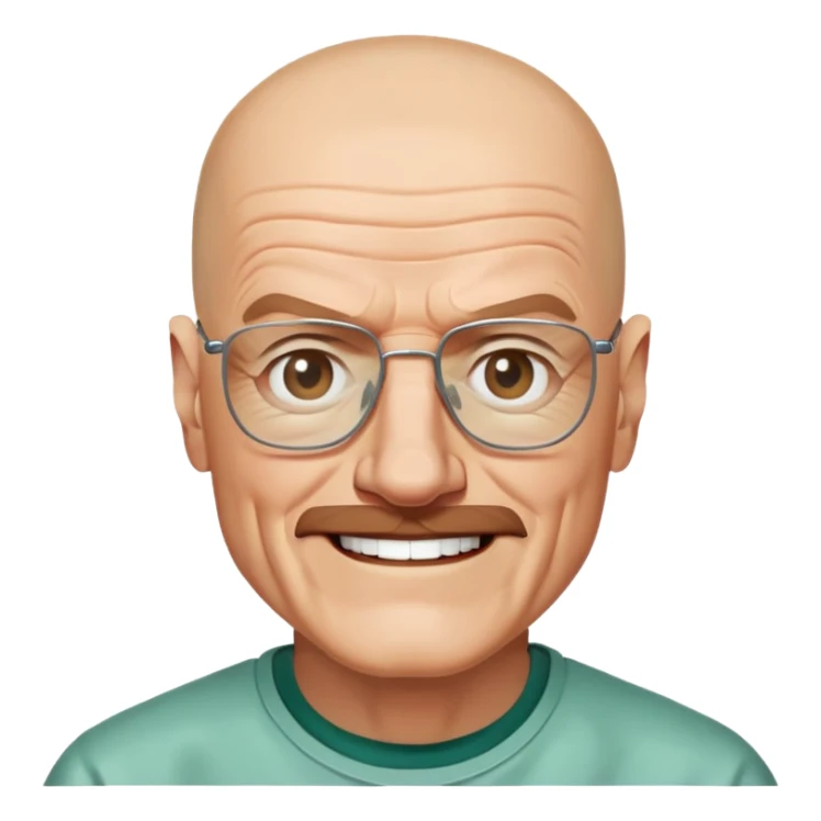 Fais moi un emojis de la tête de Walter White dans breaking bad sticker