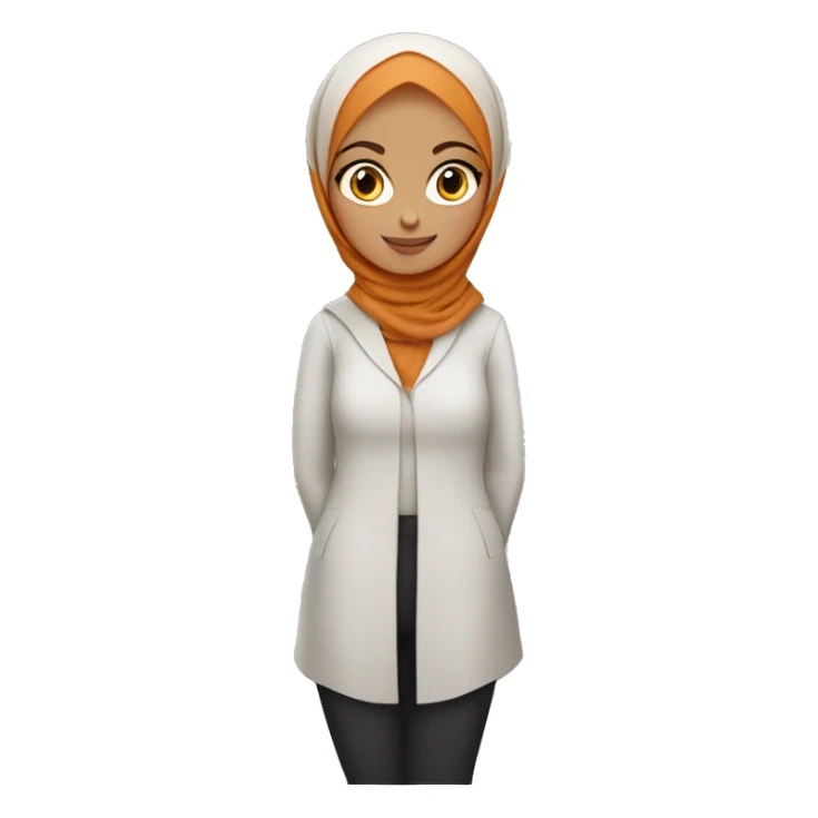 White hijabi girl with two cats, one ginger, one cinnamon sticker