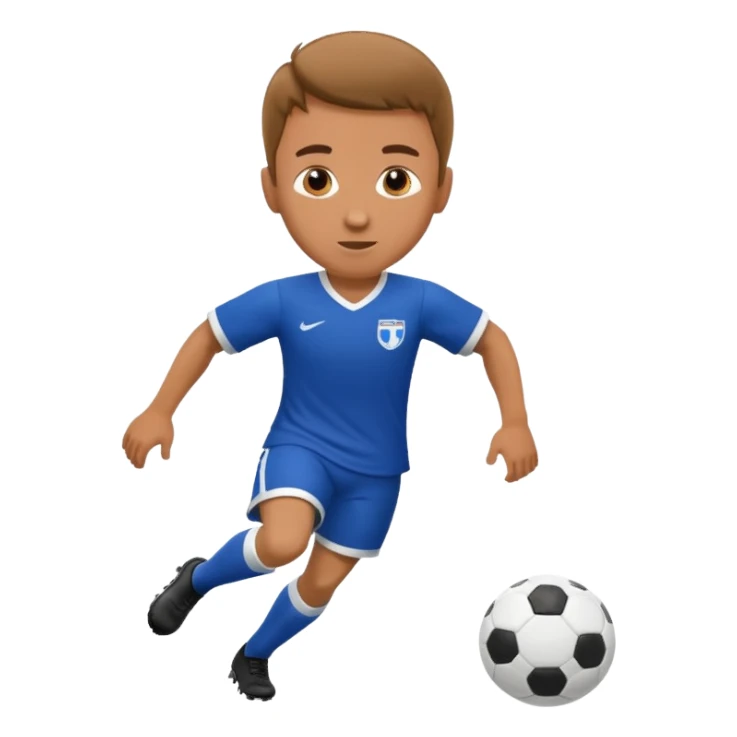 maak een manneke dat voetbalt sticker