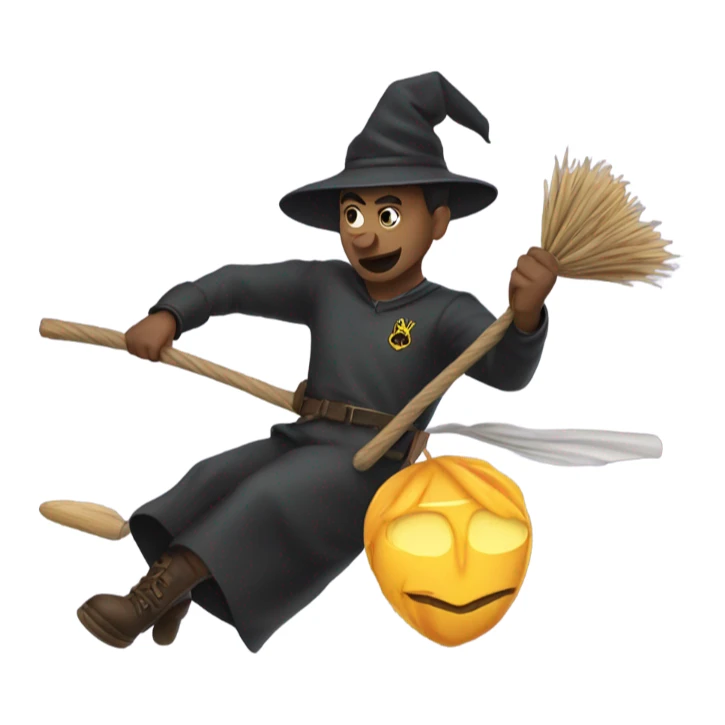 Flying on a broom and catching snitch sticker