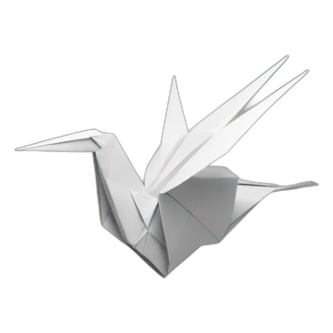cigogne origami dans le ciel sticker