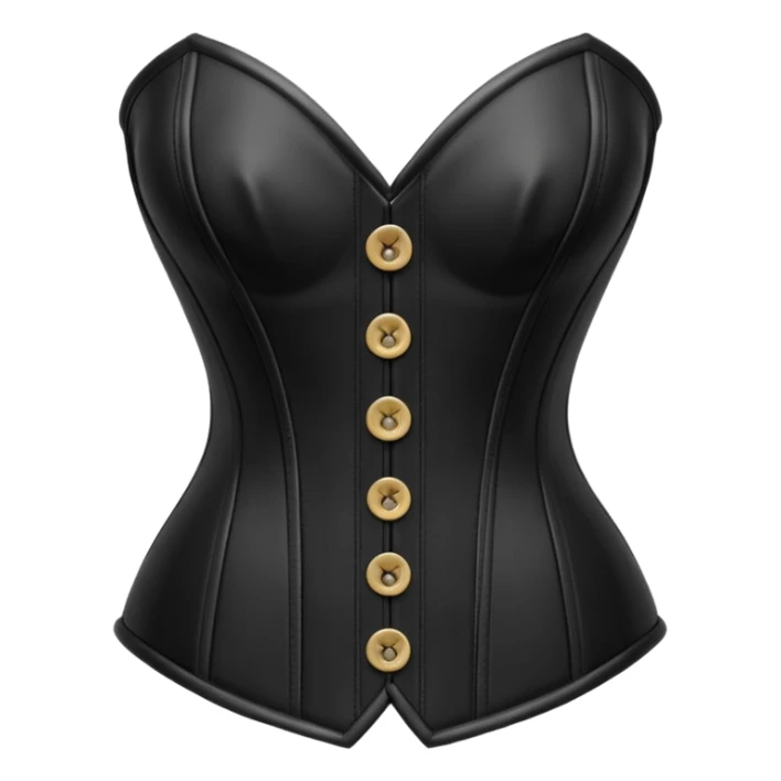 corset black leather with ysl-shaped buttons sticker