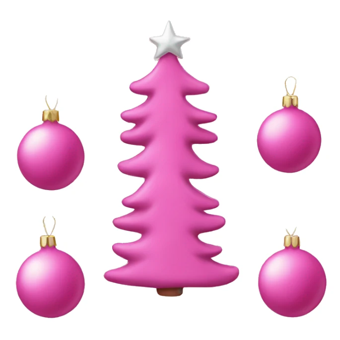Pink Christmas sticker