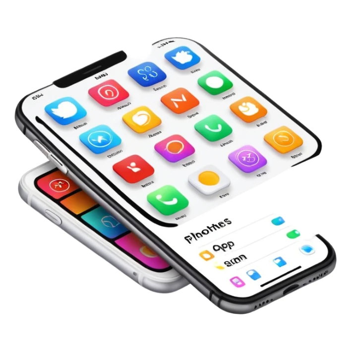 iPhone home screen dashboard with colorful app icons and widgets sticker