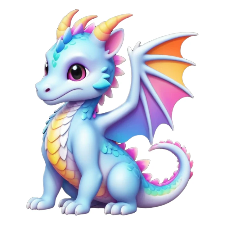 White-black-gradients-colored "Dutch Angel Dragon" sticker