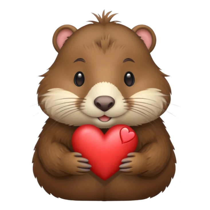 nutria con corazon para copiar y pegar en chat sticker
