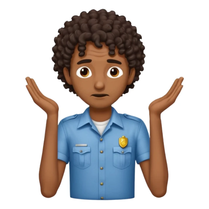 Make a dirty Indian with a shirt fro curly hair getting arrested. Make the Indian skinny too sticker