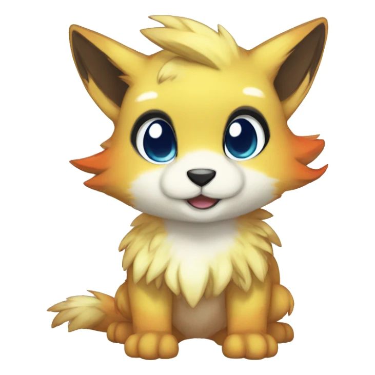 Shiny colorful anthro fursona Fakemon sticker