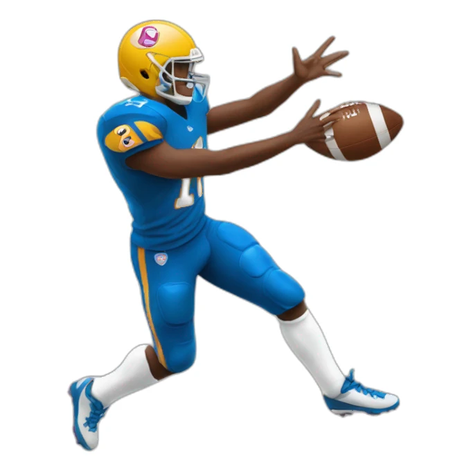 football player shooting the ball sticker