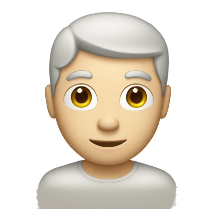 white skin man showing a sheet of paper sticker