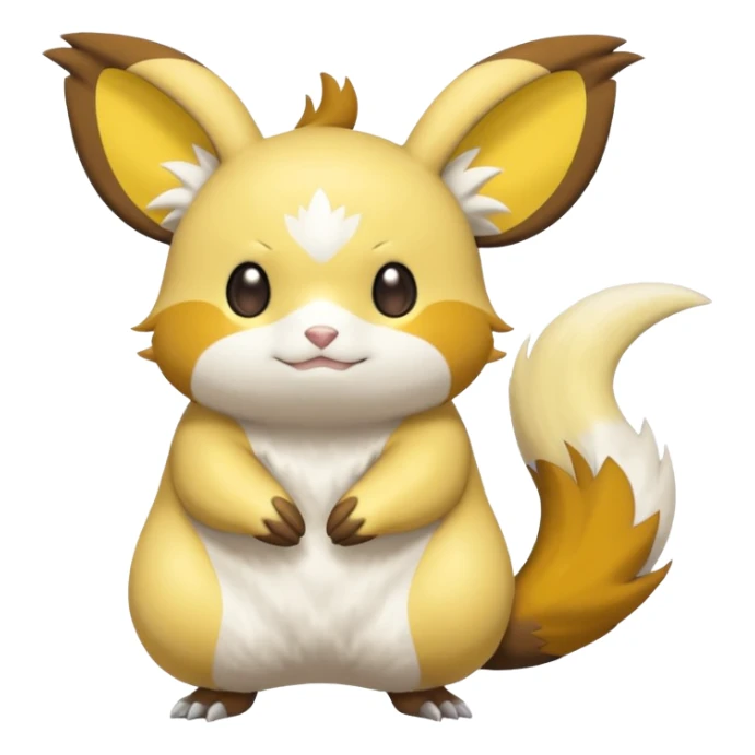 Raichu-Emolga-Pachirisu-Cacomistl-Fakemon-hybrid-creature (full body) sticker