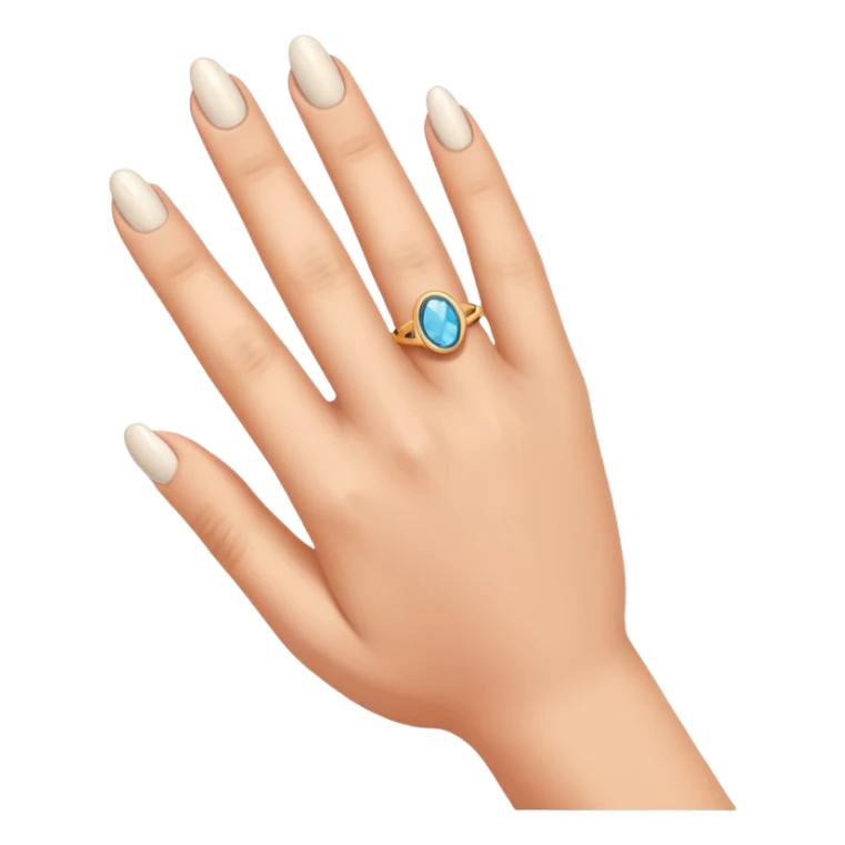 A woman's finger with a ring on the fourth finger sticker