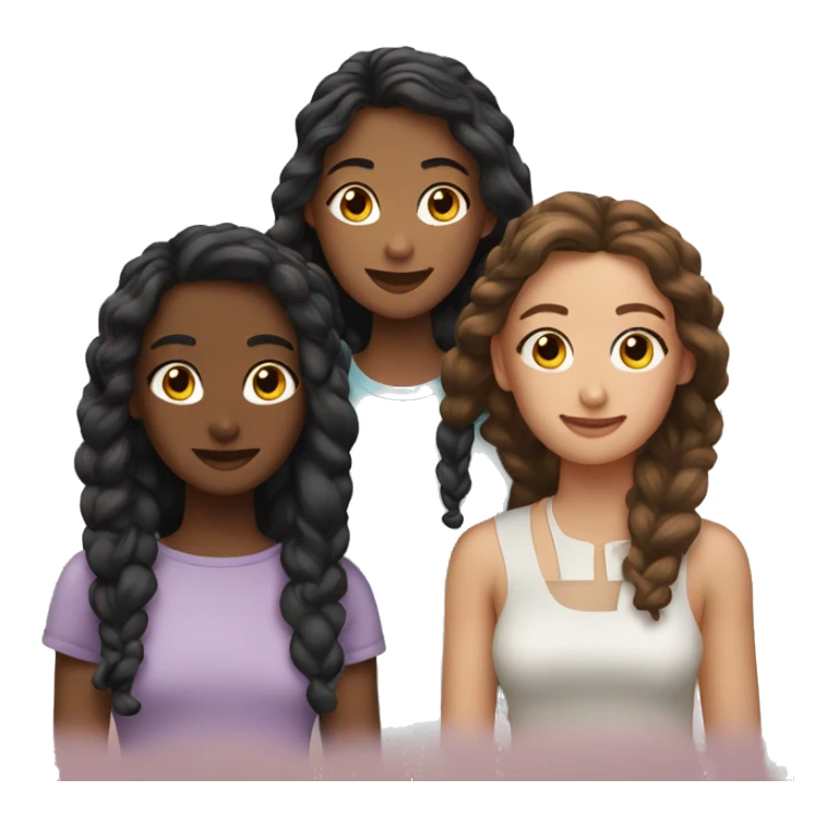 3 girl best friends  sticker