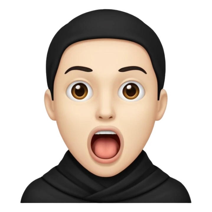 mysterious figure with open mouth sticker