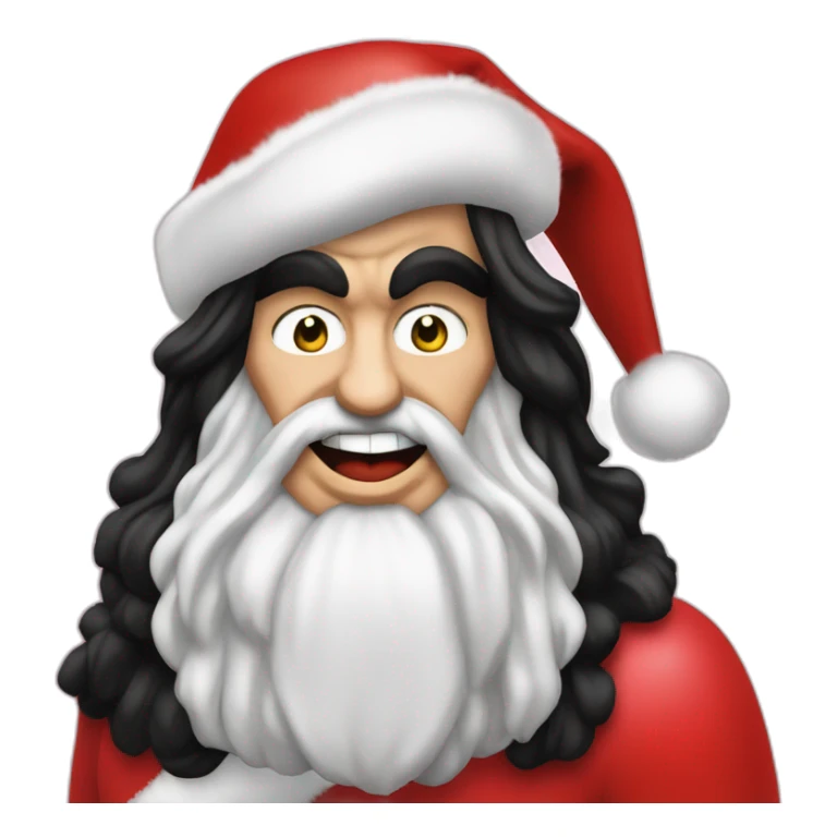 Gene simmons de Kiss vestido de santa claus sticker