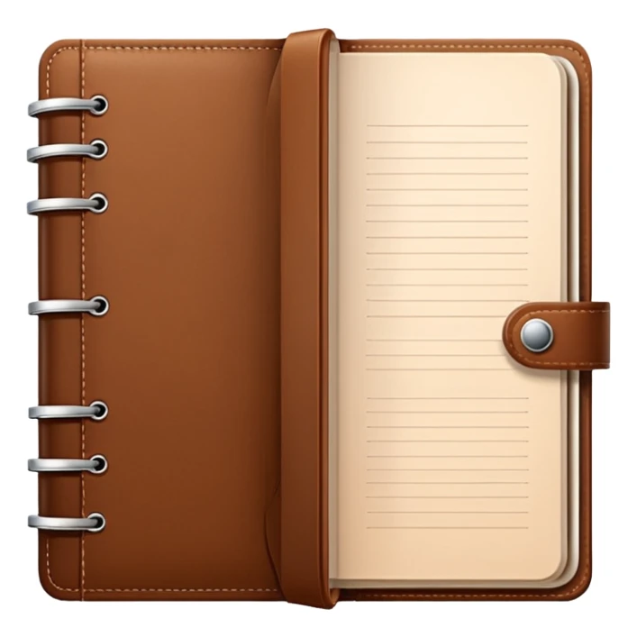 daily planner agenda leather with open page sticker