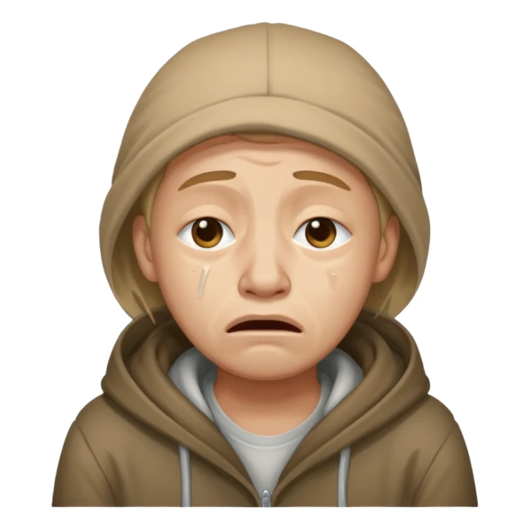 Mendiga chorando muito na rua sticker