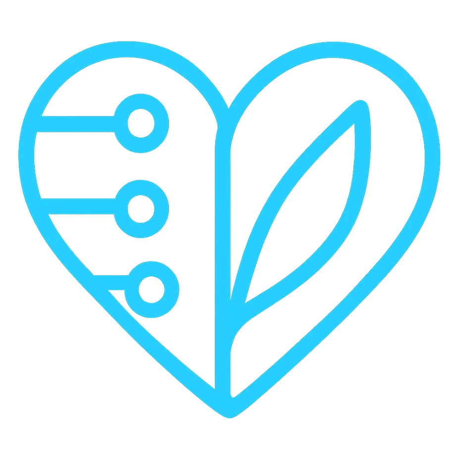 Add a subtle glow effect and change the icon color to fluorescent blue, keeping the minimalist emoji-like style. The image should have a transparent background and be optimized for small sizes (32x32 px). sticker