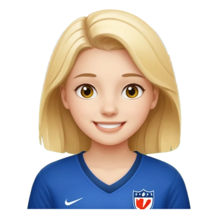 girl watching football game sticker