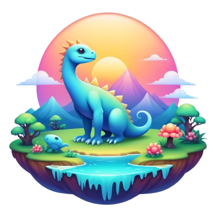 divine complex gradients aesthetic-scenery-Fakémon-creature sticker