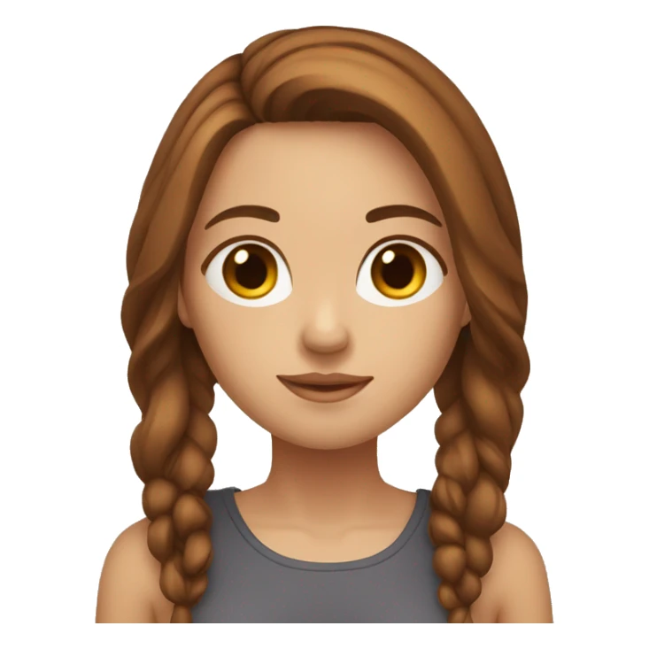 female with brown ling hair. slowain sticker