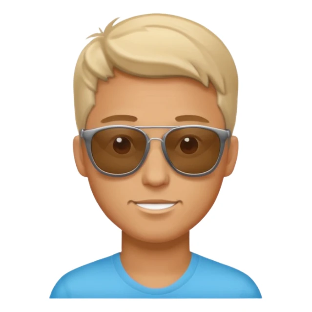 white male model wearing sunglasses full body sticker