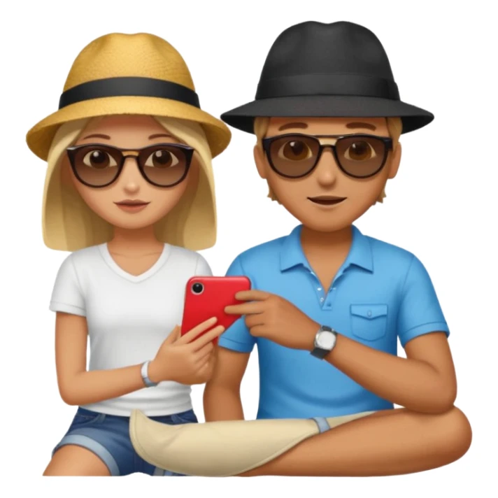 A dude touching a girl's thigh sticker