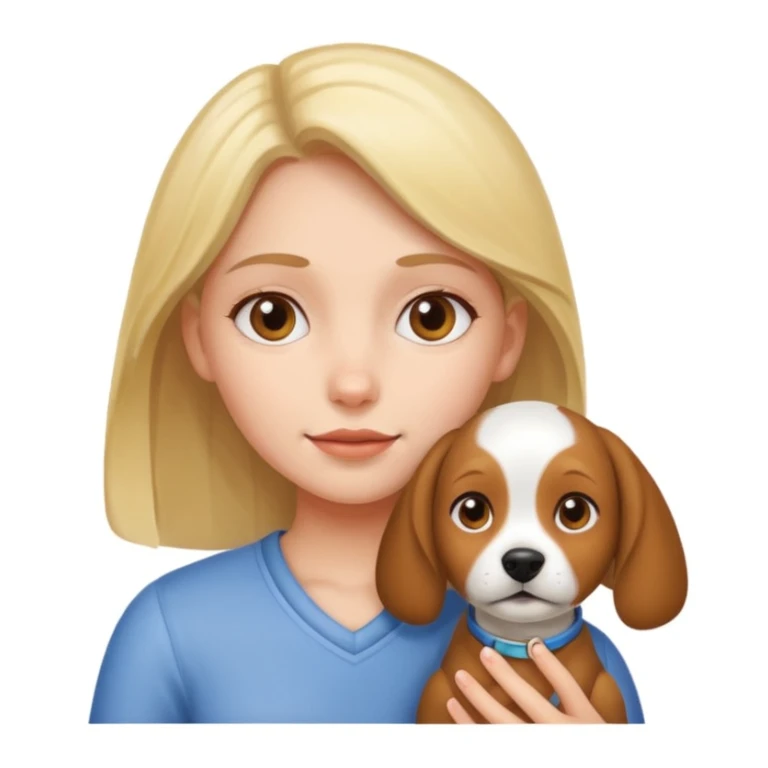 girl and her pet dog sticker