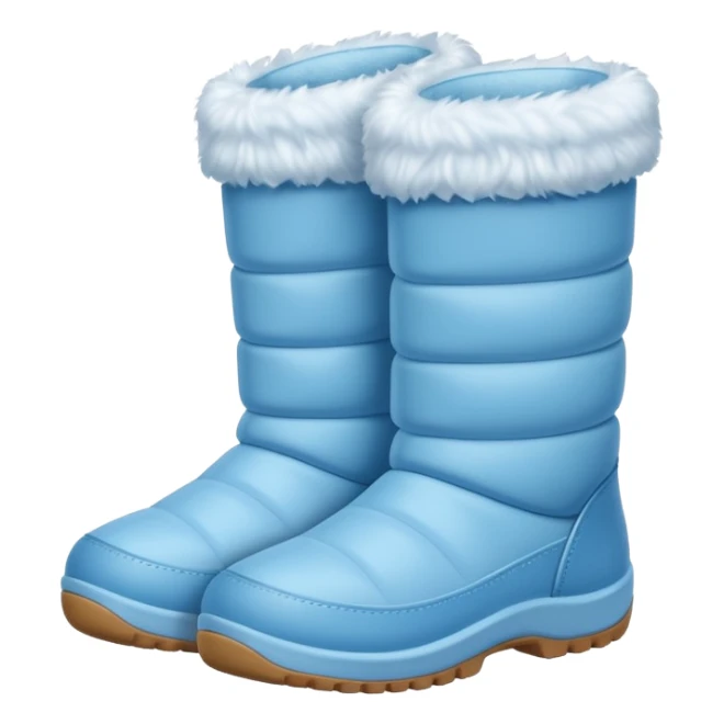 baby blue snow boots sticker