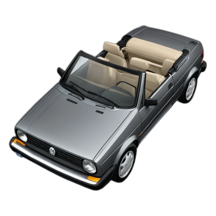 car Volkswagen golf 1993 cabriolet metallic gray karmann sticker
