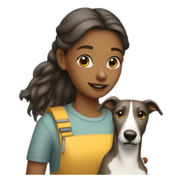 girl and her greyhound sticker