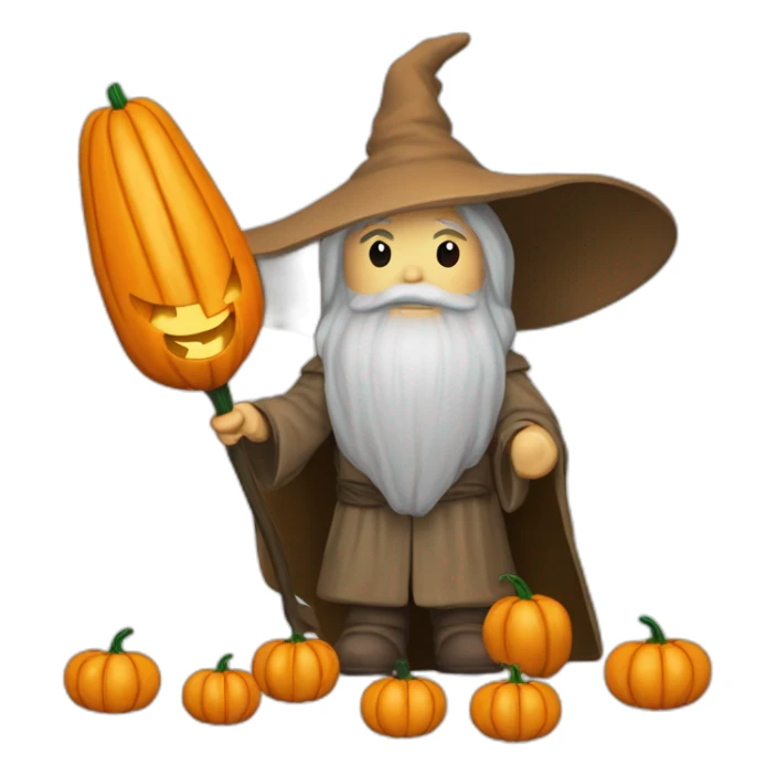 Gandalf qui décore une citrouille sticker